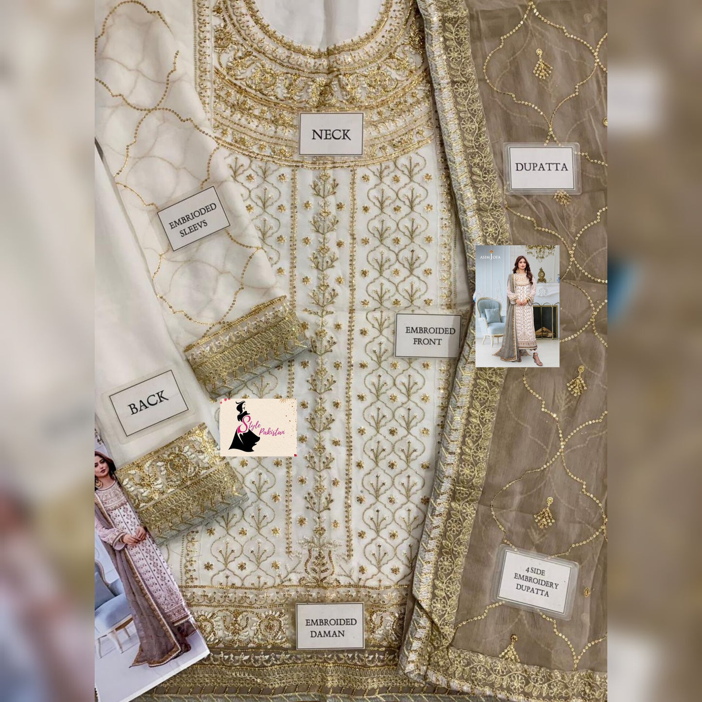 Asim Jofa Chiffon Fancy