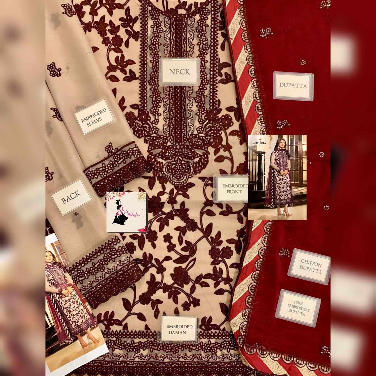 Asim Jofa Chiffon Fancy