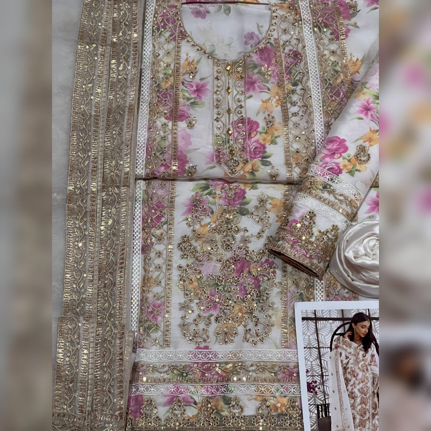 Bint E Noor Organza Fancy