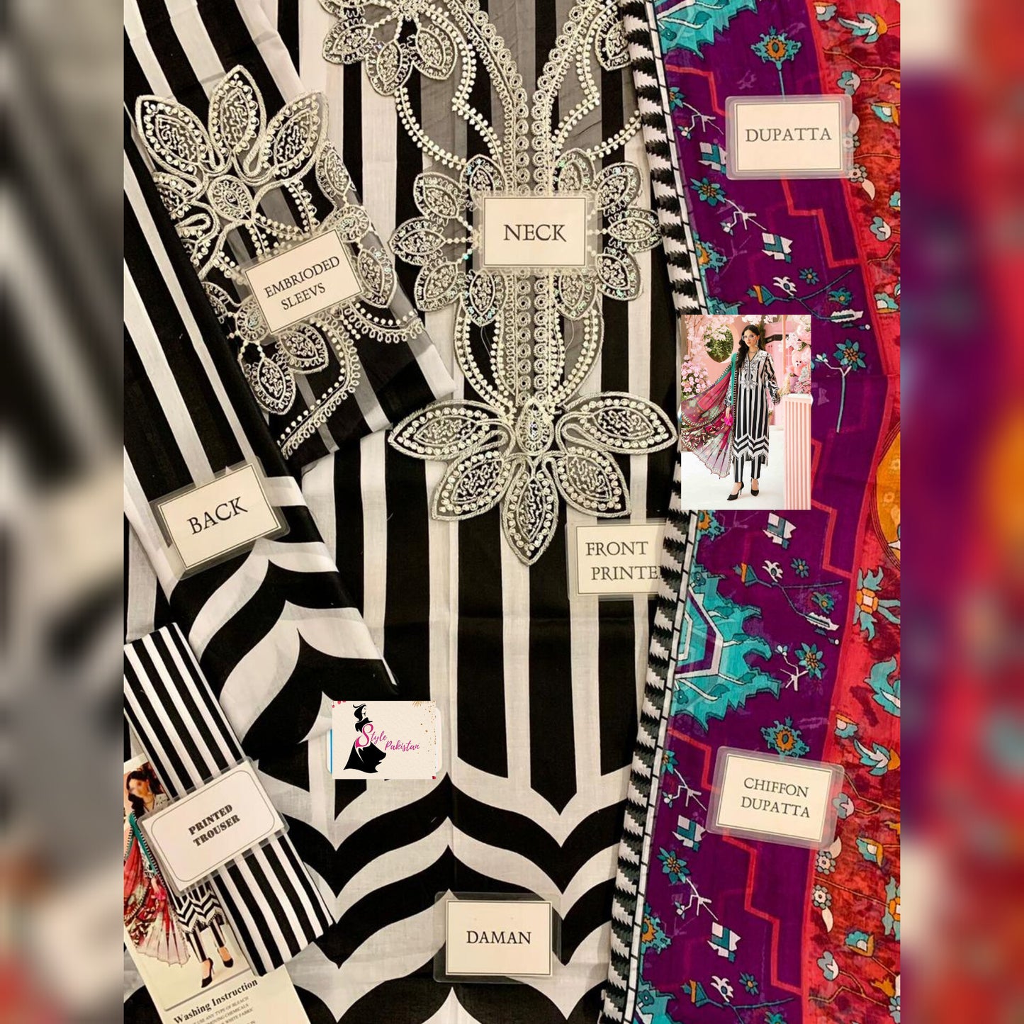 M Print Lawn Fancy