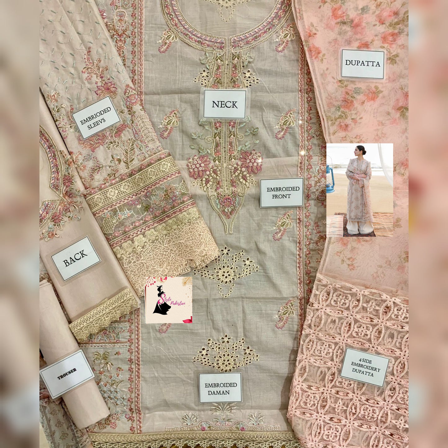 Qalamkar Chikankari Fancy