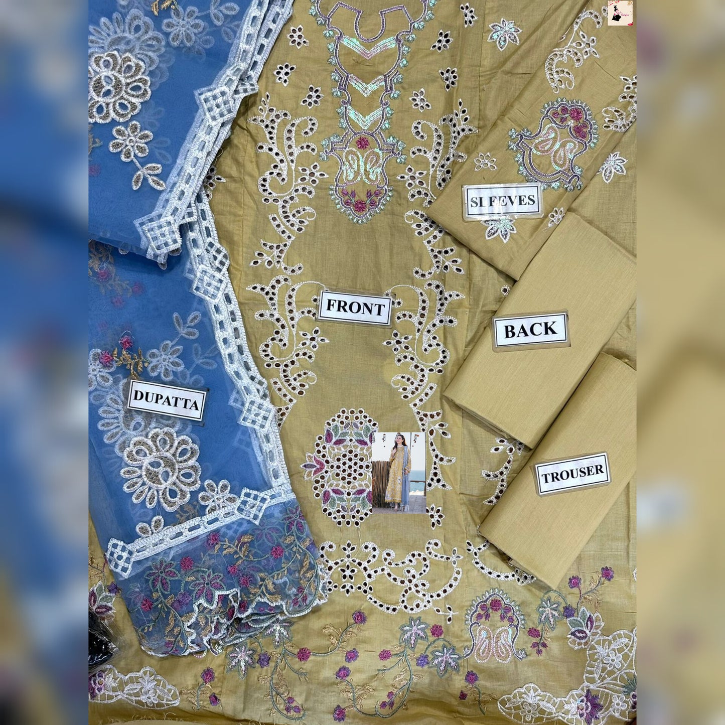 Qalamkar Chikankari Fancy