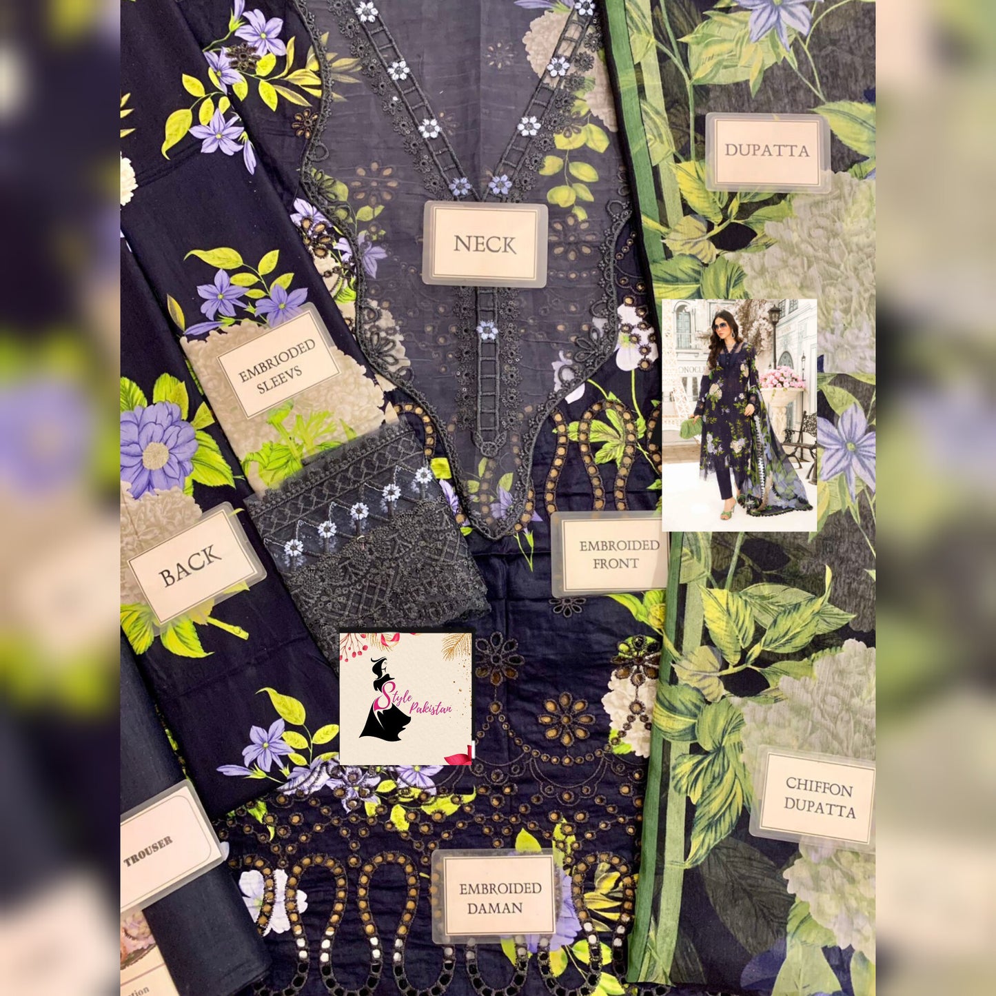 M Print Lawn Fancy