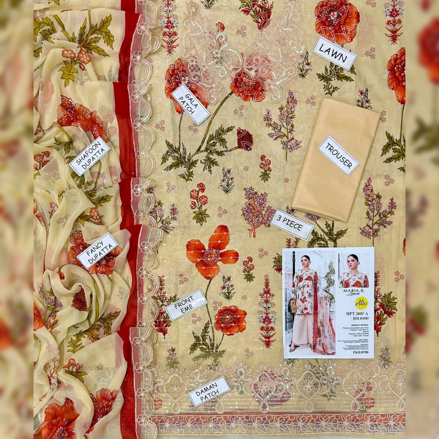 M Print Lawn Fancy