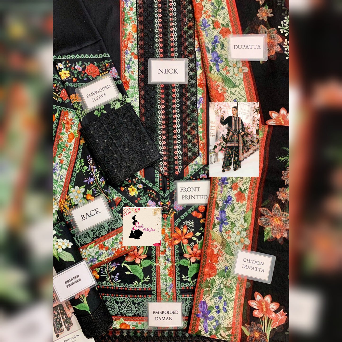 M Print Lawn Fancy