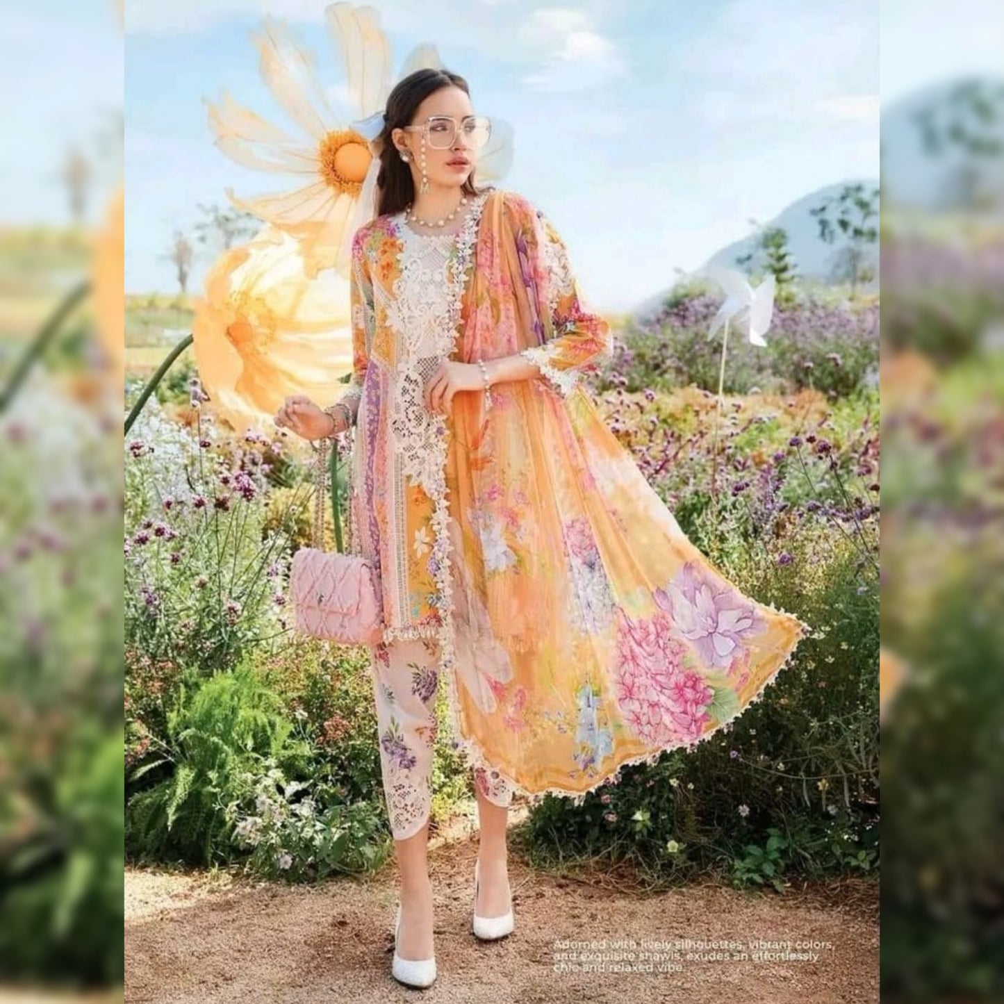 M Print Lawn Fancy