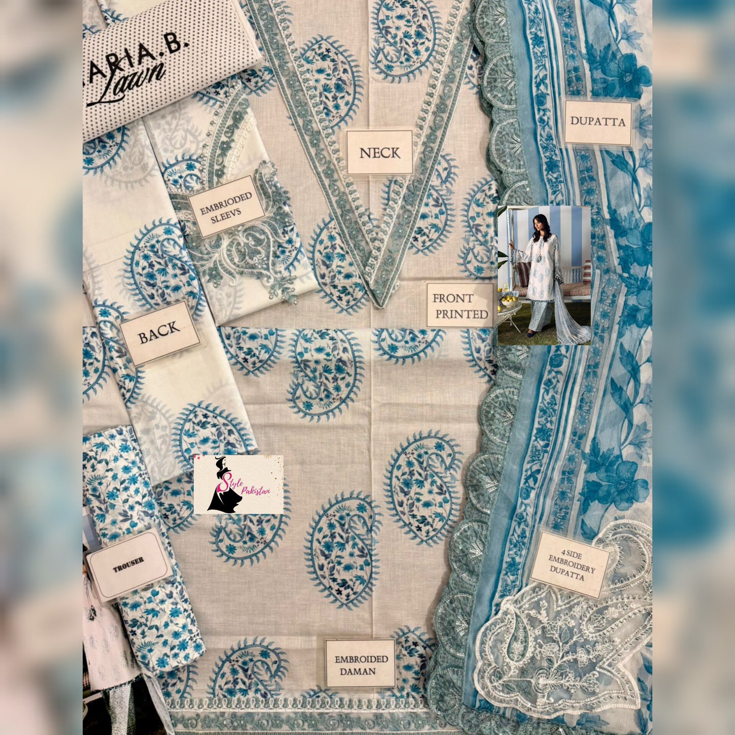 Maria B Lawn Fancy