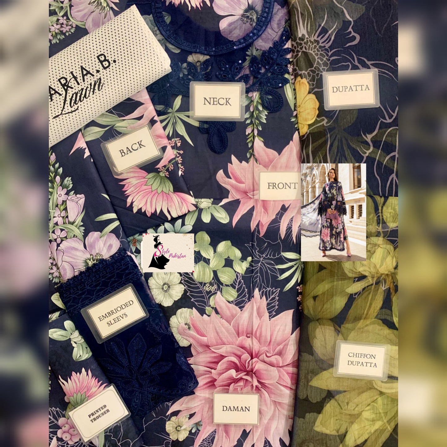 M Print Lawn Fancy