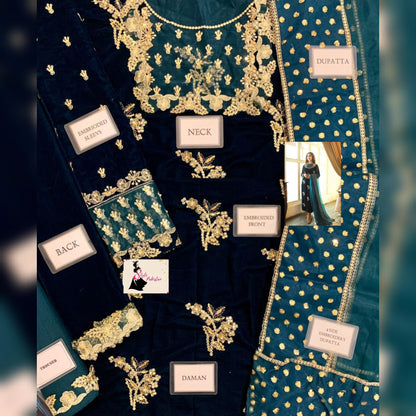 Afrozeh Velvet Fancy