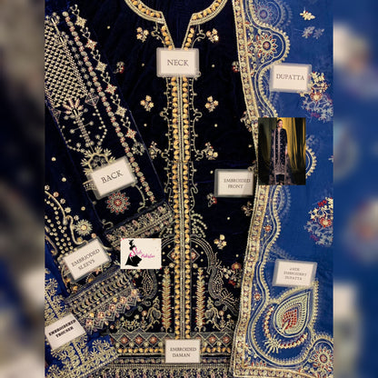 Qalamkar Velvet Fancy