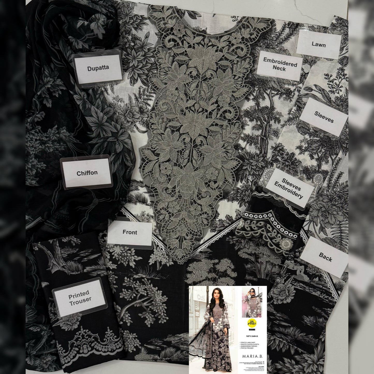 M Print Lawn Fancy