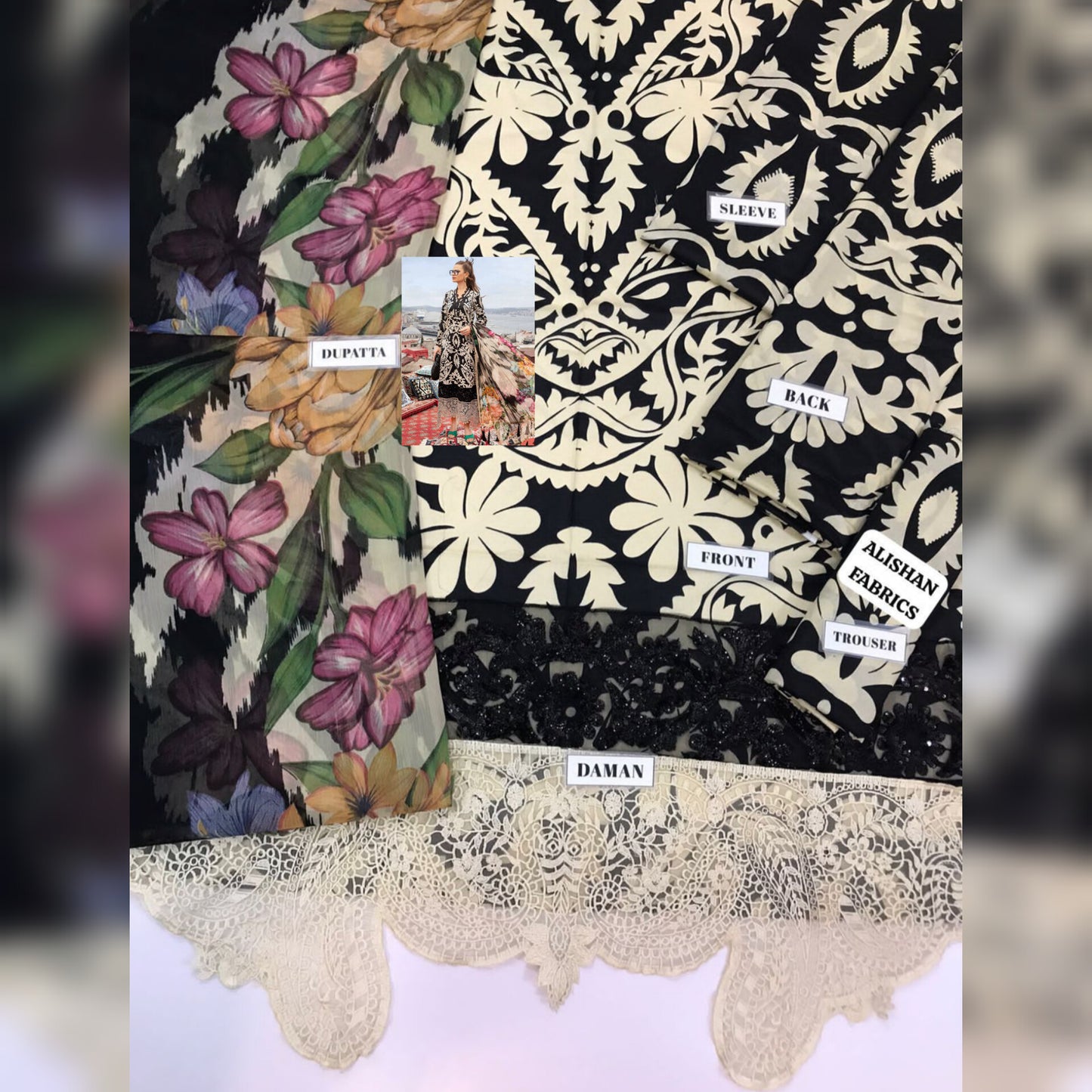 M Print Lawn Fancy