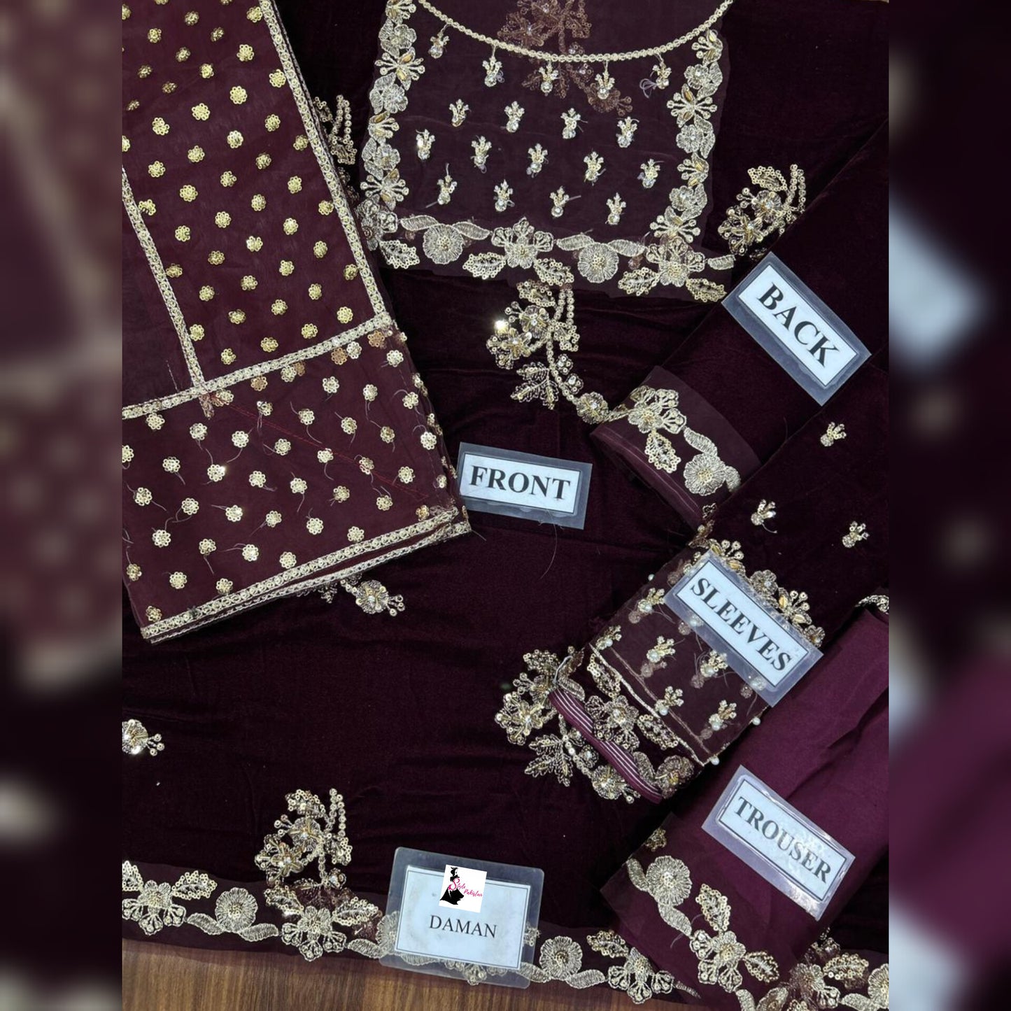 Afrozeh Velvet Fancy