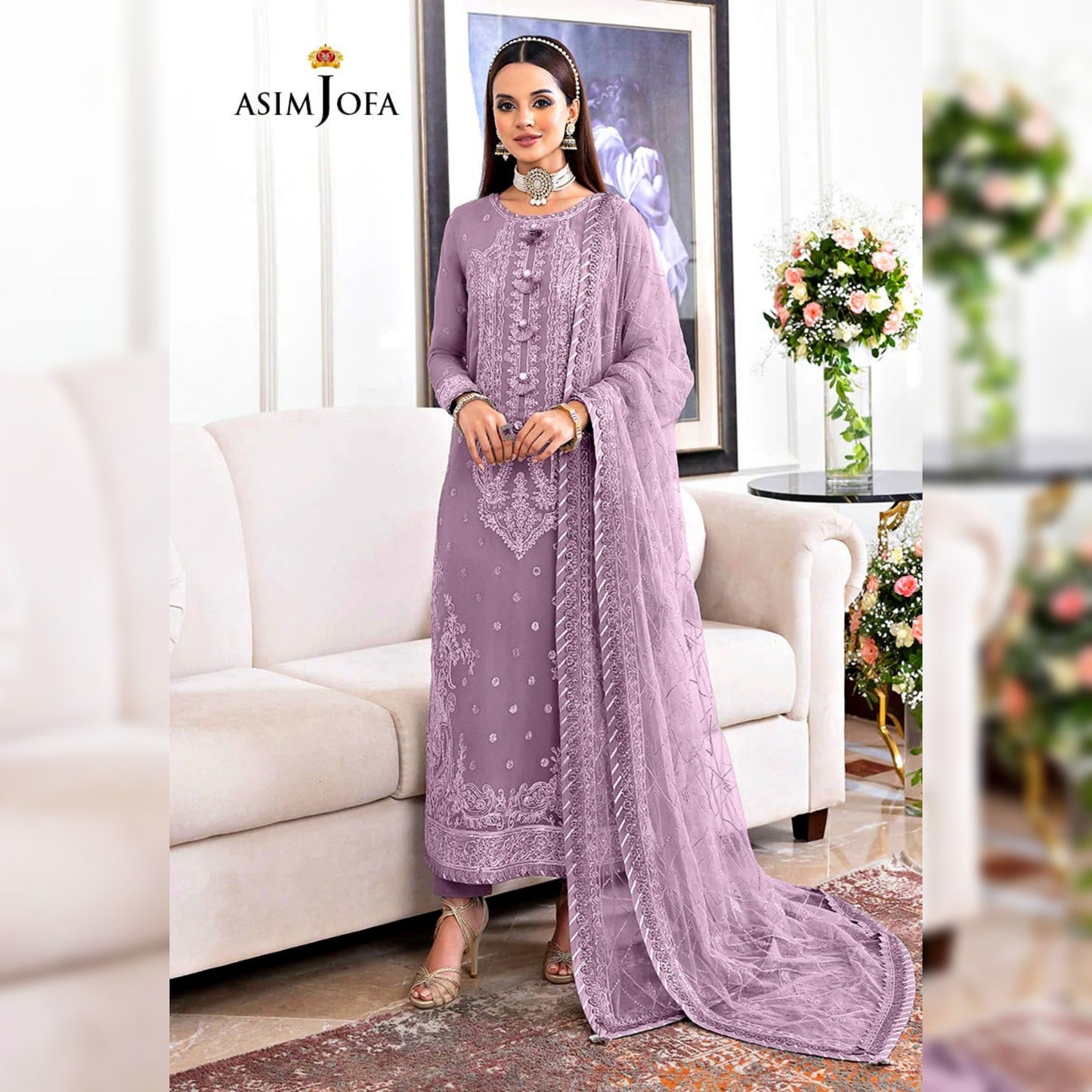 Asim Jofa Chiffon Fancy