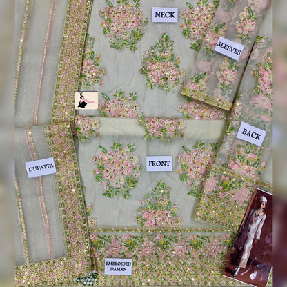 Hussain Rehar Organza Fancy