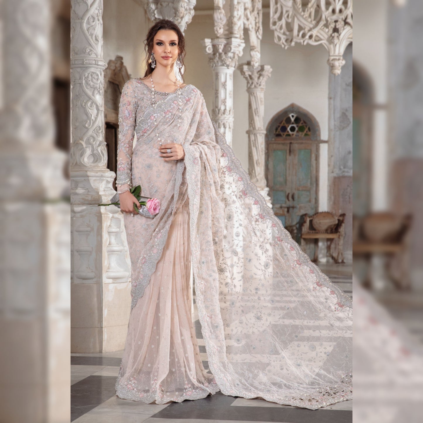 Maria B Net Saree