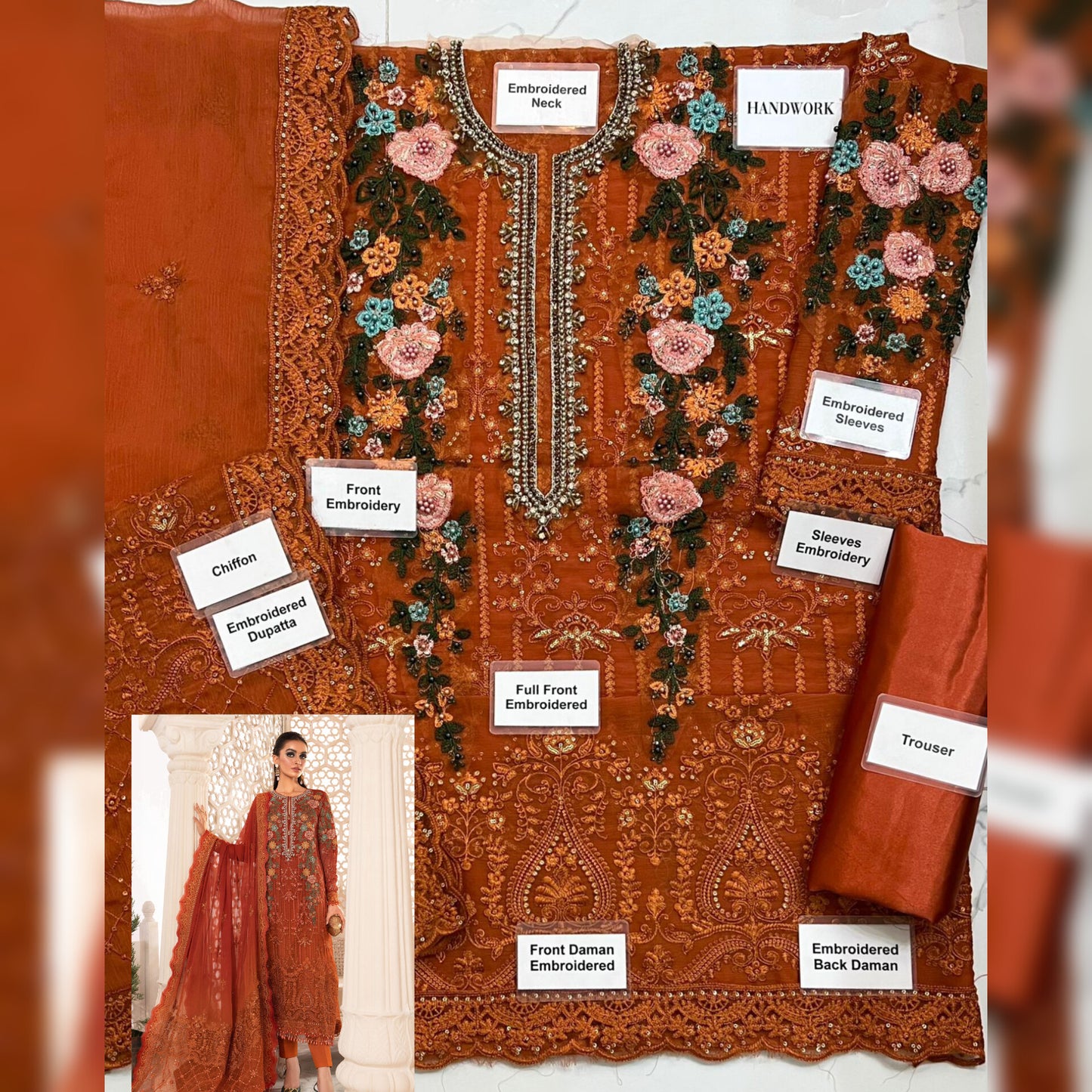 Maria B Chiffon Fancy