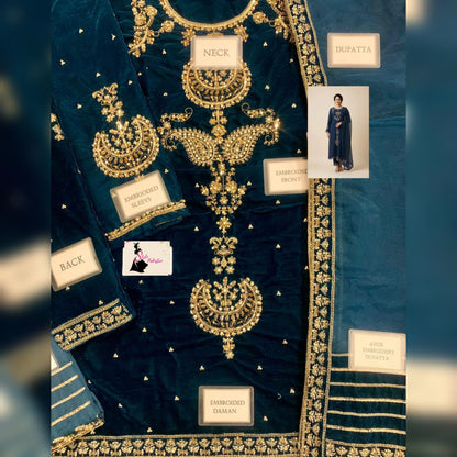 Agha Noor Velvet Fancy