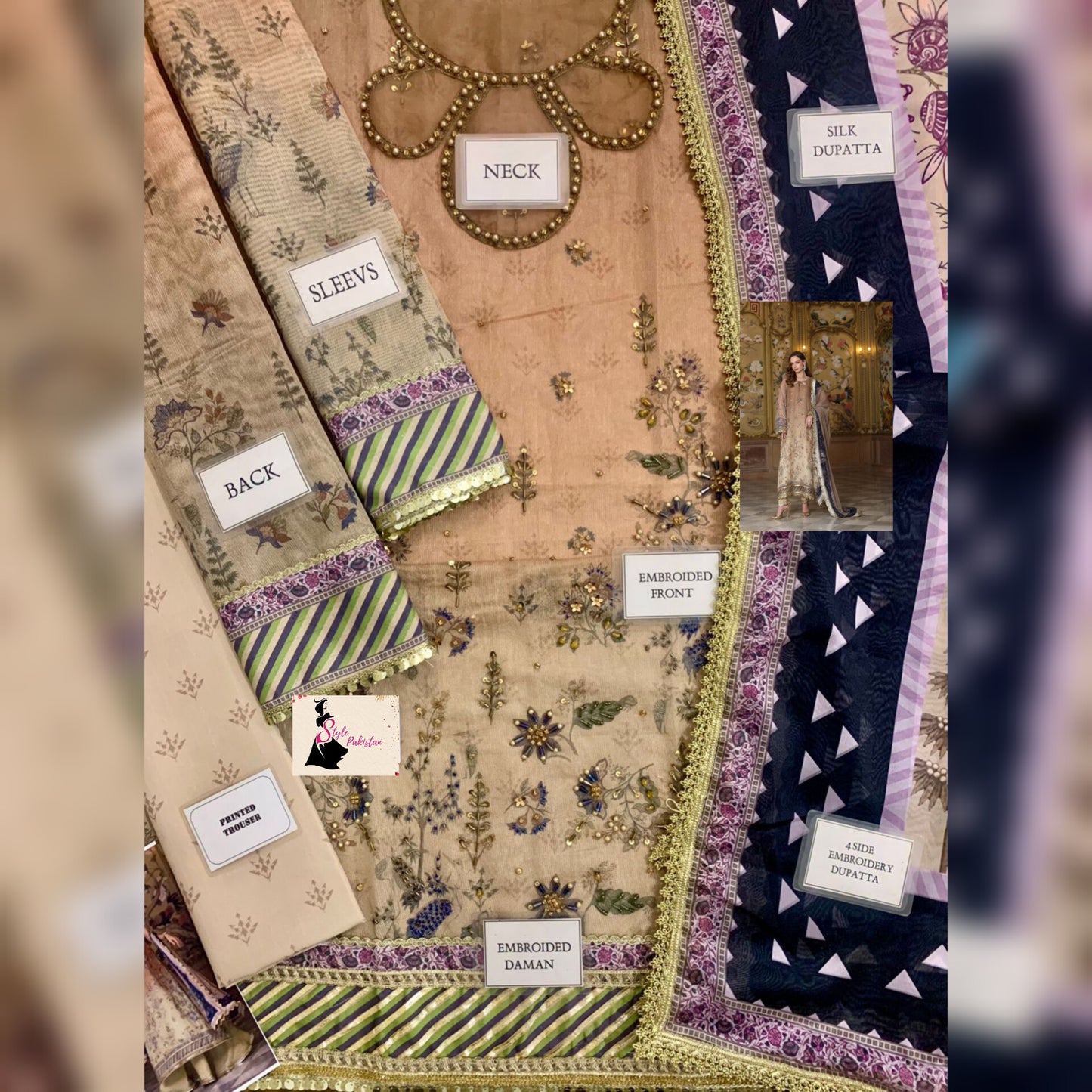 Saadia Asad Cotton Net Fancy