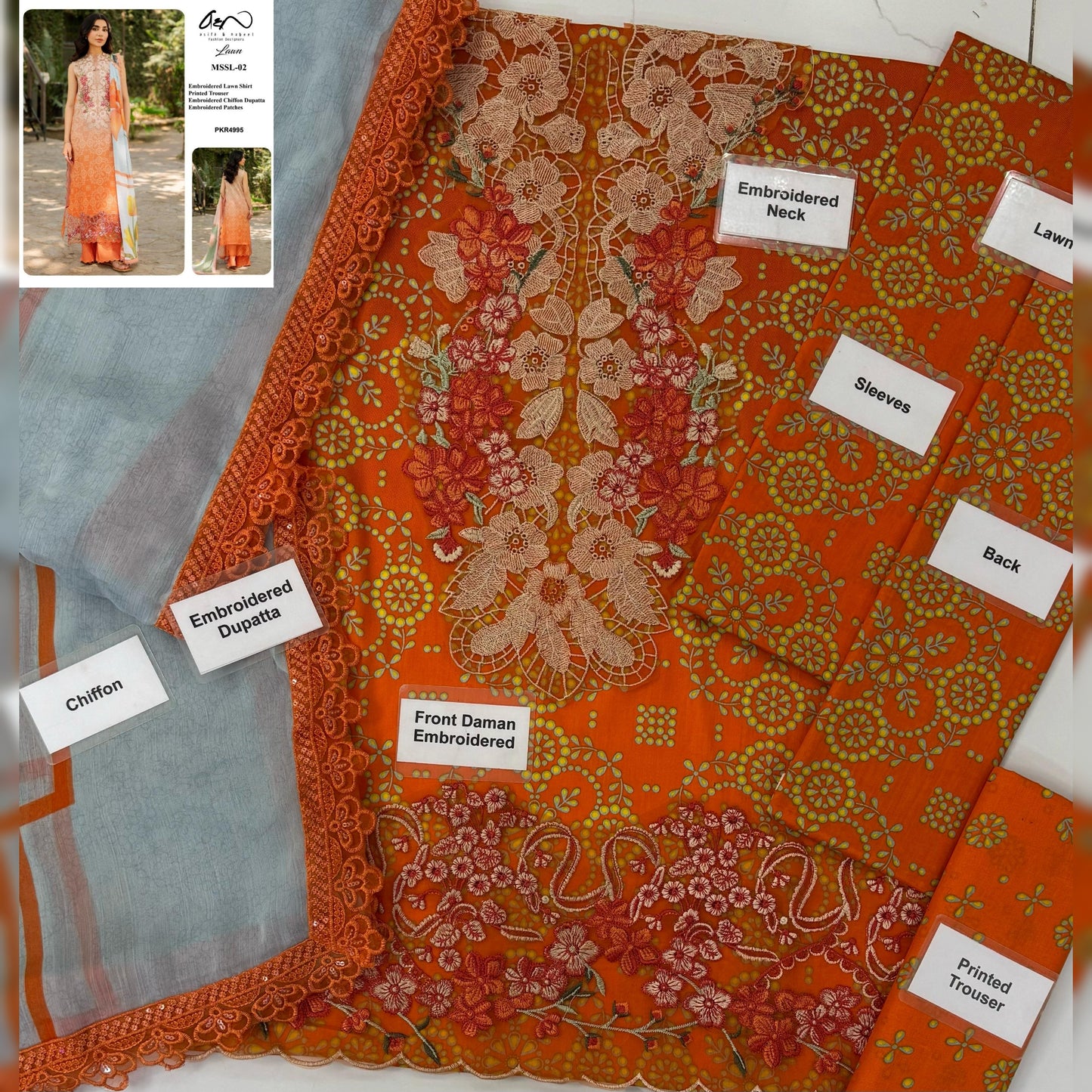 Asifa & Nabeel Lawn Fancy