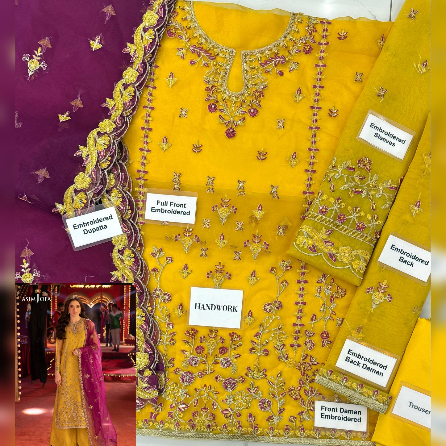 Asim Jofa Organza Fancy