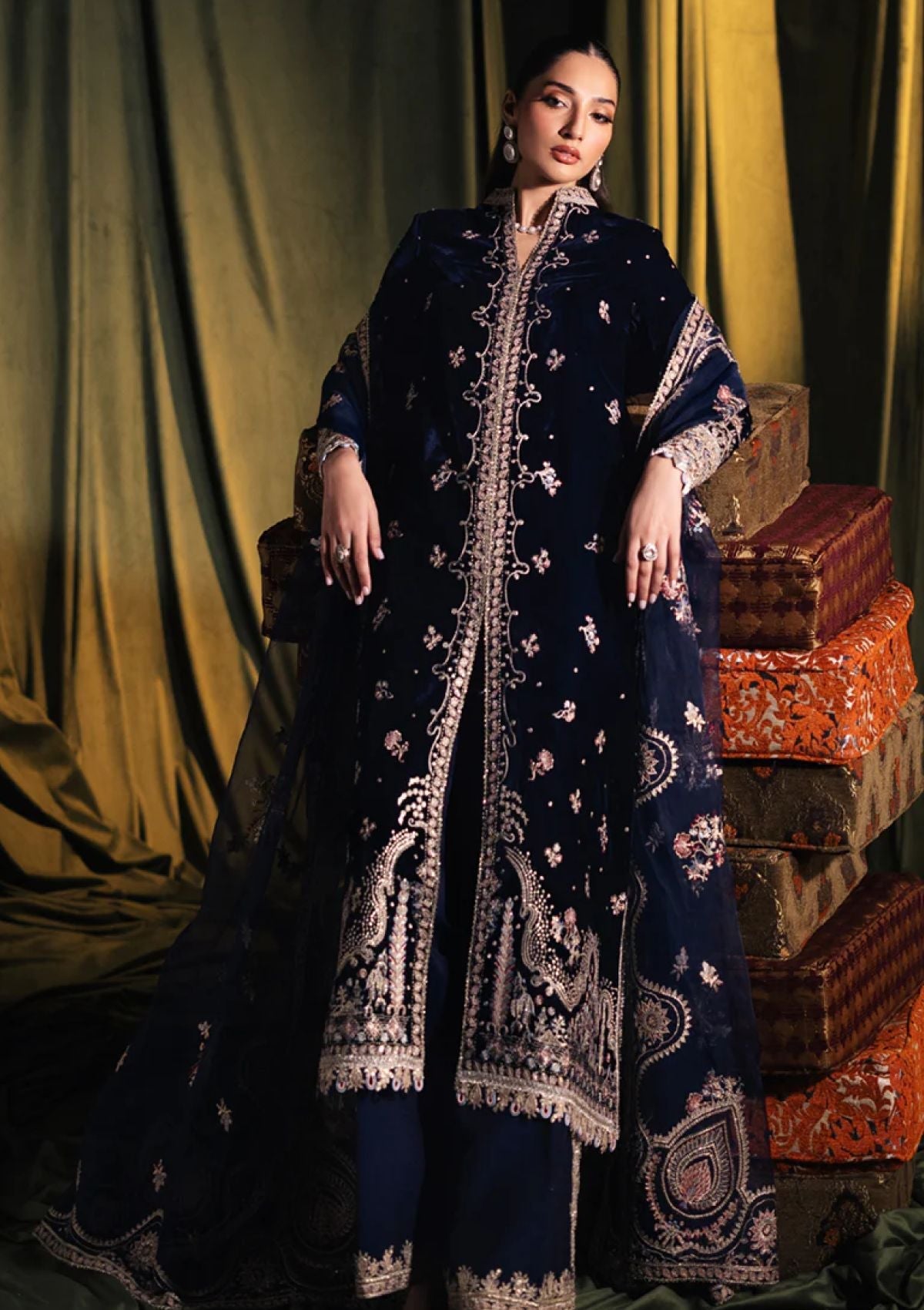 Qalamkar Velvet Fancy
